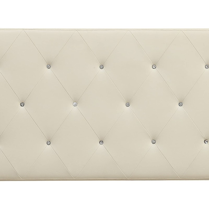AC Pacific AC-BED16 Faux Leather Upholstered Headboard with Modern Diamond