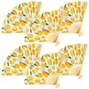 Fun Express Bulk 48 Pieces Lemon Printed Folding Hand Fans