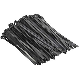 AGT Releasable Cable Ties: Set of 100 Resealable Cable Ties, Black, 200 x 7.6 mm (Rap Bands, Cable Holder, Car Electronics)