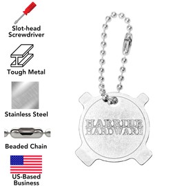 Harrier Hardware 2-Pack Keychain 4-Way Slotted Flathead Screwdriver EDC Portable Tool