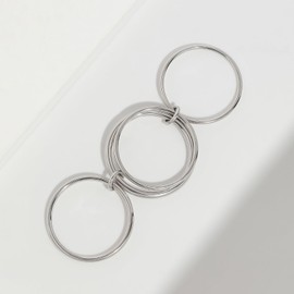 Meissa 925 Silber Stapelring Verflochtene Stapelringe für Damen Verbundener Stapelbandring Multi-Ring Daumenring Zeigefinger Knöchelringe Süßer Ring, Set aus 4 Silber, 54