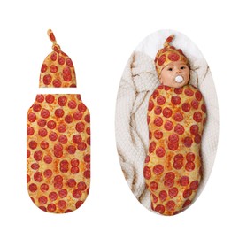 Pizza Food Swaddle Blankets Newborn Receiving Blanket Baby Swaddle Wrap Soft Sleeping Sack for Baby Girls Boys