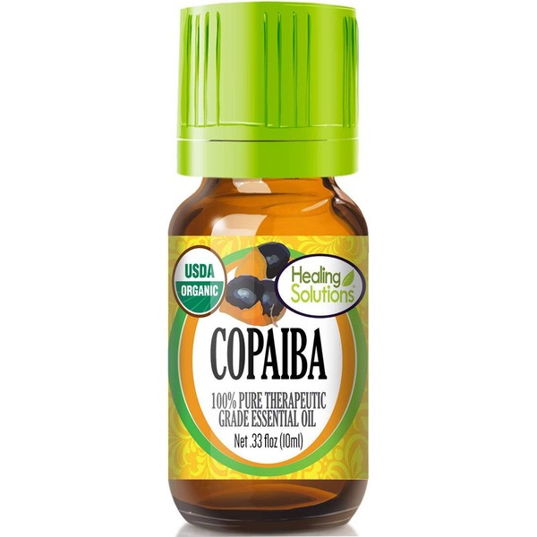 Healing Solutions Organic 10ml Oils - Copaiba Essential Oil - 0.33 Fluid Ounces