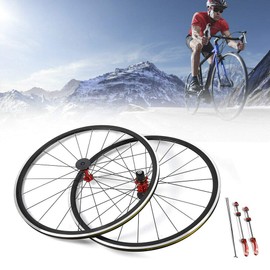 BJTDLLX 700C Road Bike Wheel, Double-layer Aluminium Alloy Wheels C/V Brake Clincher, 2 Pcs Ultra-Light Bicycle Bike Wheel Set 30mm Rim Sealed Bearing Carbon Fiber Wheelset for 7/8/9/10/11 Speed