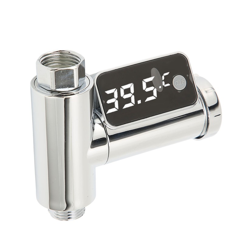 LED Display Water Shower Thermometer Rotatable Screen Waterproof Easy to