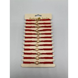 Trendy Adjustable Red String Bracelet Saint Benedict Pack of 12