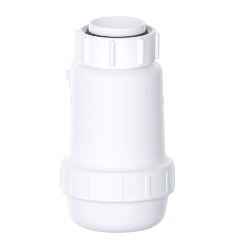 Shallow Bottle Trap 40mm 1-1/2" with Anti-Slip Ring, Space Saving