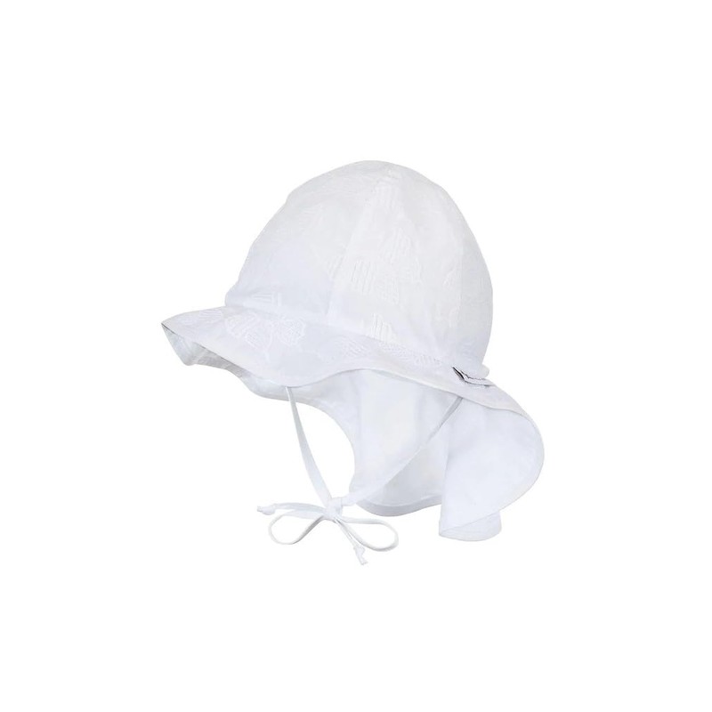 Sterntaler Baby Girl Hat with Tie Band Hat, White