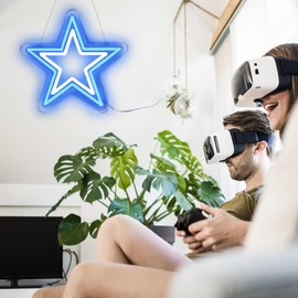 Team Logo Neon Sign Football Neon Sign for Room Decor Sports Neon Light LED Sign for Sports Fans Gifts USB Powered Neon Wall Sign Dimmable for Man Cave Sports Studio Wall Art 12.8”*12“