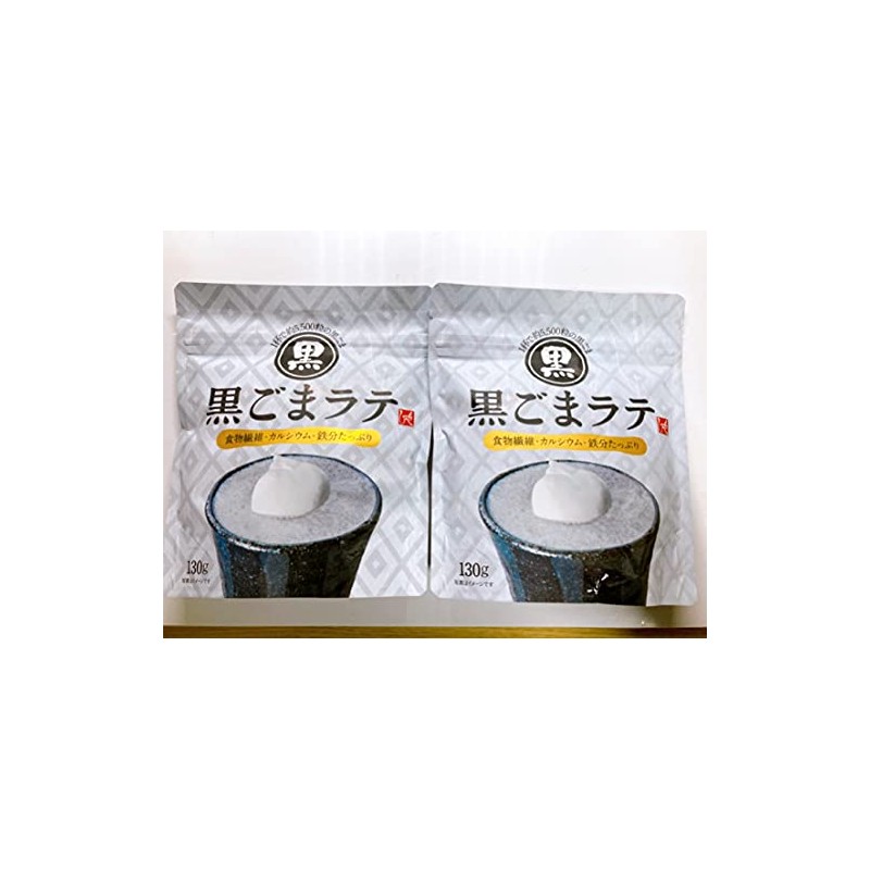 Moheji Black Sesame Latte, 4.6 oz (130 g) x 2