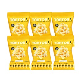 Tantos! Puffed Pasta Chips, Healthy Pasta Snack by Top Chef Joe Sasto, As Seen on Shark Tank, Plant Based, Low Calorie, Crunchy Chips, Variety Pack, Marinara, Pesto, Cacio e Pepe, Classico, Gourmet Bold Flavors, 1 oz 6 Pack, Cacio e Pepe