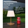 WEILAILUX Outdoor Battery Operated Table Lamp Waterproof, 4000mAh Cordless Table