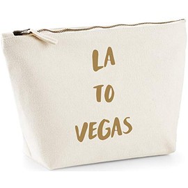 Hippowarehouse LA To Vegas printed make up cosmetic wash bag 18x19x9cm