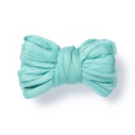 Kondoos Natural Wool roving, 2 OZ. Best Wool for Needle Felting and Wet Felting, handcrafts and DIY Spinning Projects, Wool Felting Supplies. Dyed Colors. (Acqua, 2 oz)