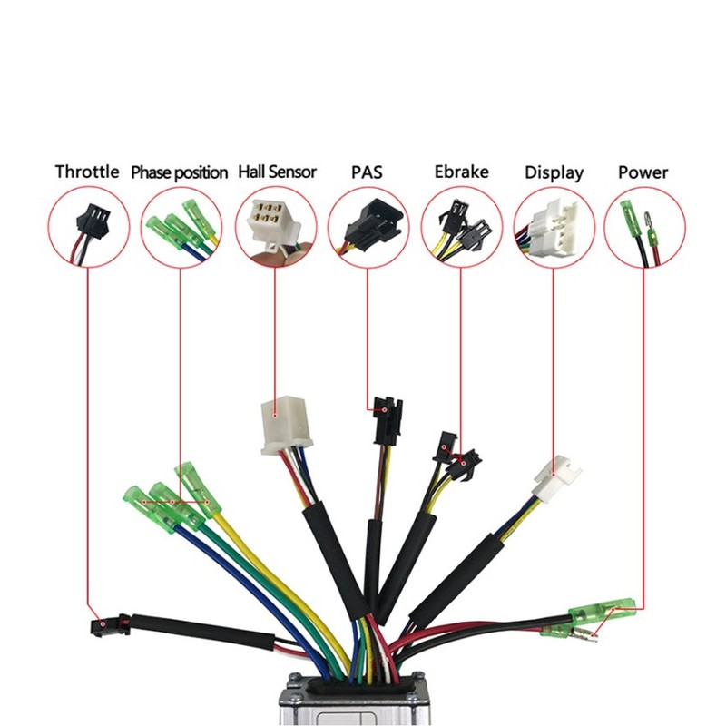 36V/48V 250W Electric Motor Brushless 7A Controller with KTLCD4 Display