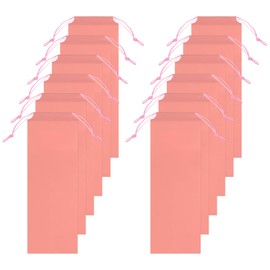 HARFINGTON 12pcs Umbrella Bags 13.8"x4.7" Wet Umbrella Sleeve Cover Reusable Folding Umbrella Storage Bag with Drawstring for Folding Travel Umbrellas, Pink