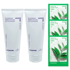 Innisfree Blueberry Rebalancing 5.5 Cleanser Large Capacity 200ml x 2+ / 이니스프리 블루베리 리밸런싱 5.5 클렌저 대용량 200ml 2개+