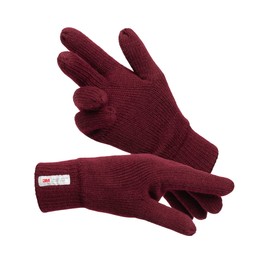 Indicode Unisex Jason Gloves Fleece Lining Men's Gloves Women's Gloves, Zinfandel Mix