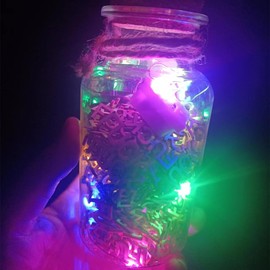 White Elephant Gifts for Adults, Jar of Fucks (200 pcs) with A String Light, Gag Funny Gift Jar for Valentines Day, Bad Mood Vent, Wooden Funny Office Decor, Gift for Friends Coworkers