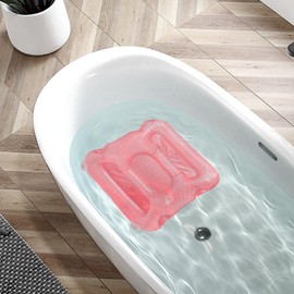 Bath Pillow | Body Massage Bath Mat Pillow,Ergonomic Spa Massage Mat with Suction Cups, Bathtub Cushion for Neck Head Back Butt Relaxing Soaking