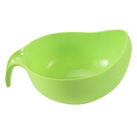 Durable Rice Washing Filter Strainer Kitchen Tool Beans Peas Sieve Basket Colanders Cleaning Gadget Filtering With Handle Newest  Green