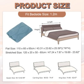 sourcing map Bed Headboard Slipcover, 120cm for 1.2m Headboard, Blue
