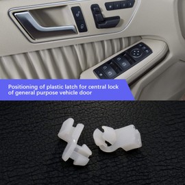 EMSea Pack of 12 Door Lock Bars Clip Holder White Plastic Mould Fixings for Car Parts with 5 to 7 mm Hole