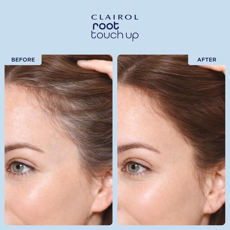 Clairol polvo ocultante temporal para retoques de raíces, Marrón medio,