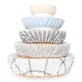 Reusable Bowl Covers, 5 Size Stretch Cloth Bowl Covers for Bread Proofing, cloth Fabric bowl Cover for Food Fruits Leftover (U)