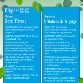 Valda Original – Menthol & Eucalyptus Sugar-Free – Sore Throat & Nasal Congestion Relief (50)