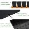5 Pack Nursery Pots Trays with Removable Mesh Drainage Mat,