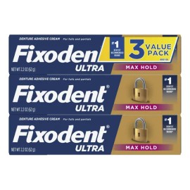 Fixodent Ultra Max Hold Adhesivo Dental 62g 3 Pack