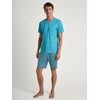 CALIDA Relax Imprint Men's Short Pyjamas 100% Cotton, Bright blue