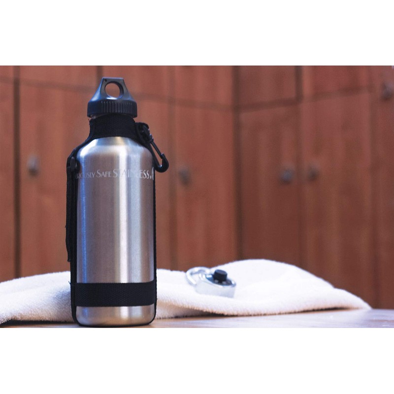New Wave Enviro 40oz Stainless Steel Water Bottle with Strap