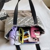 Gorcre Women's Quilted Mini Tote Bag, Glossy, Quilted Tote Bag,