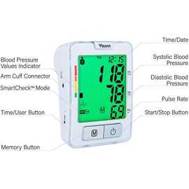 Vaunn Medical Upper Arm Blood Pressure Monitor with Cuff, Digital Automatic BPM