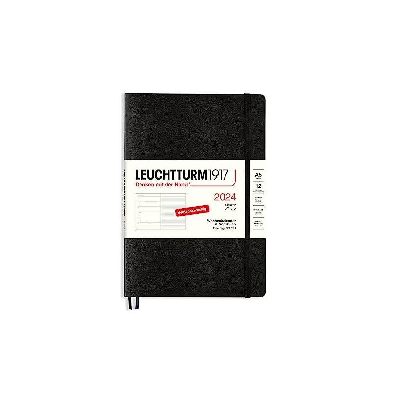 LEUCHTTURM1917 367787 Weekly Calendar & Notebook Medium (A5) 2024, Soft