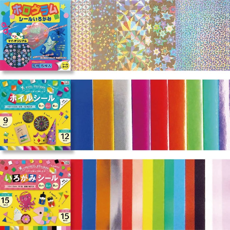 Ehime Paperwork SE-3S Sticker Colored Paper Set of 3