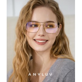 ANYLUV Blue Light Glasses for Woman/Men, Blue Light Blocking Glasses Women Computer Gaming Glasses for Eye Protection
