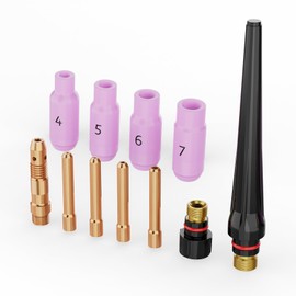 ARCCAPTAIN 11Pcs TIG Welding Torch Consumables Kit Collets Alumina Ceramic Cups for WP-17/18/26
