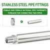 TAISHER 2PCS Stainless Steel Pipe Fittings, 1/2" NPT Female x