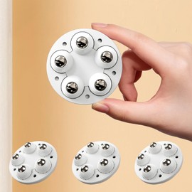 Self Adhesive Caster Wheels 2 Inch, 360 Swivel Universal, Mini Low Profile for Furniture, Storage Box, Coffee Maker, PC (4 Pcs, White)