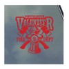 Volunteer Firefighter with Hydrant Vinyl Sticker Decal Fire Department