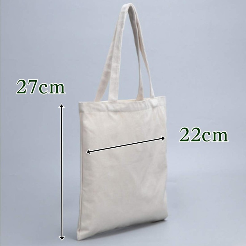 A'sTool Canvas Tote Bag, Handbag, Plain, Set of 5, natural