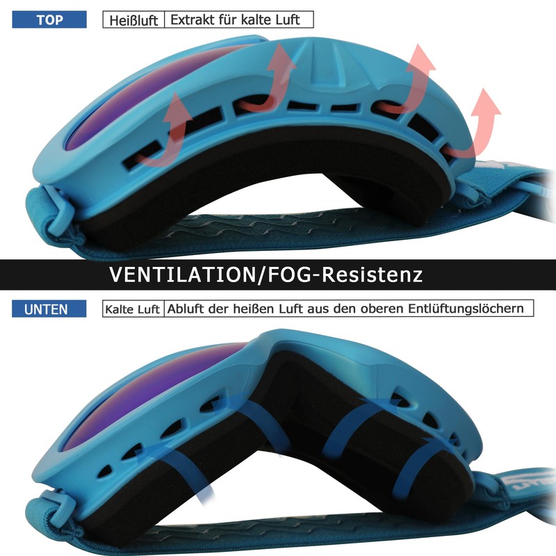 OUTDOORSPARTA Kids Ski Goggles Kids Snowboarding Goggles for Boys Girls
