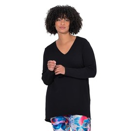 Angel of Style Damen große Größen Übergrößen Plus Size Strickshirt, A-Linie, Langarm schwarz 44 844745100-44