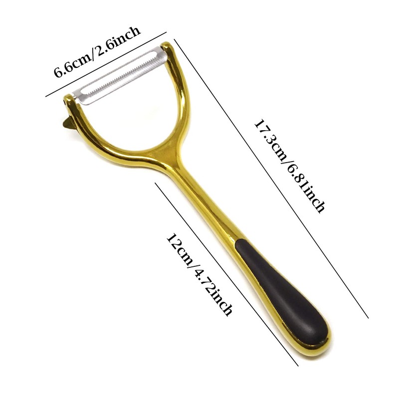 Honbay 1PCS Stainless Steel Golden Y Vegetable Fruit Peeler for
