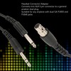 Mini XLR 5 Pin Plug to GA Dual Plugs Headset