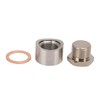 Oxygen Sensor Adapter Metal Mounting Bung Plug Gasket Fittings Auto