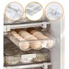 MDHAND Drawer Egg Holder, Fridge Egg Holder with Slide Rail